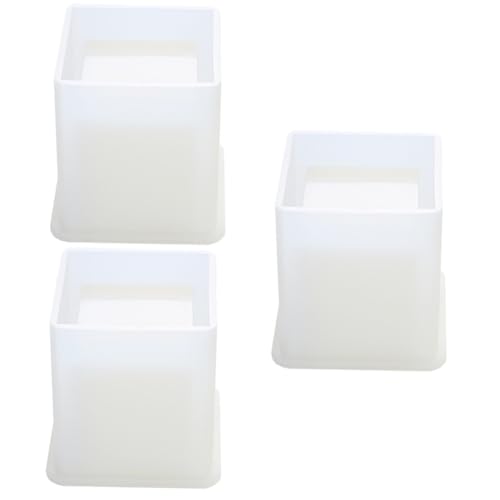 ARTIBETTER 3 Stück Silikonform für Quadratische Stiftehalter Diy Epoxidharz Gießform für Fondant Kuchen und Bastelarbeiten Hitzebeständig und Leicht zu Reinigen von Artibetter