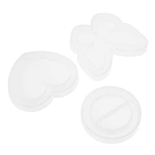 ARTIBETTER 3 Stück Silikonformen für Diy Schmuck Langlebige Gießformen für Kristallharz Runde Herzförmige und Schmetterlingsdesigns für Kreative Bastelprojekte von Artibetter