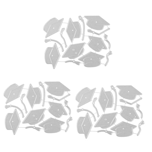 ARTIBETTER 3 Stück Stanzform Kappe geschnitten Kappenform cutter messser graduation cap Schneidemesservorlage abschlusshüte Absolventen stanzen schneiden sterben Rostfreier Stahl von Artibetter