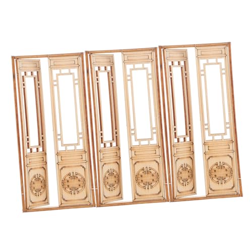 ARTIBETTER 3 Stück Teiliges Miniatur Holztür Doppel Türen Traditioneller Chinesischer Huistil Modell für Puppenhaus Diy Kreative Gestaltung Funktional und Benutzerfreundlich ARTIBETTER 3 Stück Teiliges Miniatur Holztür Doppel Türen Traditioneller Chinesischer Huistil Modell für Puppenhaus Diy Kreative Gestaltung Funktional und Benutzerfreundlich von Artibetter