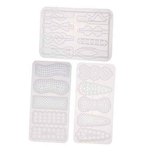 ARTIBETTER 3 Stück Teiliges Silikon Haarnadel Form DIY Epoxidharz Gießform für Haarschmuck Einfach zu Entformen Wiederverwendbar Haarspangen und Bastelprojekte von Artibetter