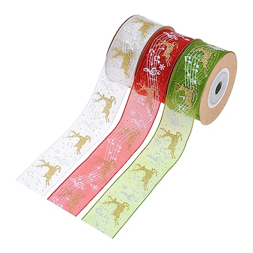ARTIBETTER 3 Stück Teiliges Weihnachtsband Buntem Geschenkband für Kreative Verpackungen und Dekorationen Rolle Weiß Rot Grün ARTIBETTER 3 Stück Teiliges Weihnachtsband Buntem Geschenkband für Kreative Verpackungen und Dekorationen Rolle Weiß Rot Grün von Artibetter