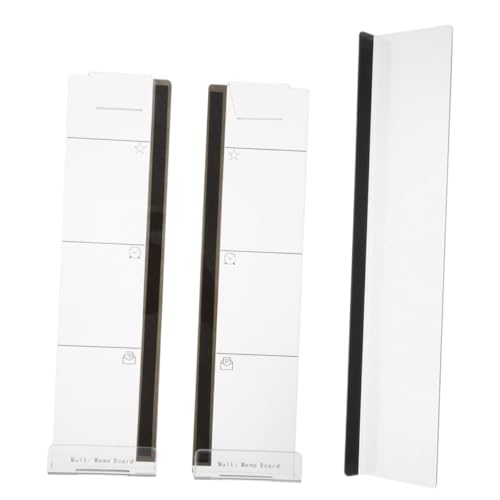 ARTIBETTER 3 Stück Transparente Acryl Memoboard für Computer Seitentafel Haftnotiz Panel für Büro und Home Office Seitenmonitor Notizboard zur Schreibtischorganisation und ARTIBETTER 3 Stück Transparente Acryl Memoboard für Computer Seitentafel Haftnotiz Panel für Büro und Home Office Seitenmonitor Notizboard zur Schreibtischorganisation und von Artibetter