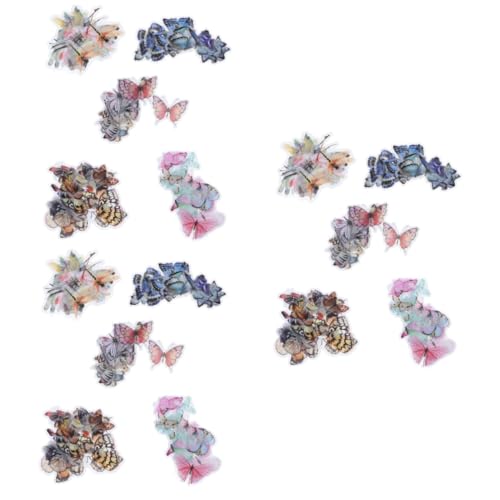 ARTIBETTER 3 Stück Wasserdichte Aufkleber für Scrapbooking Teiliges mit Schmetterlings und Libellen Design für Tagebuch Handwerksprojekte Diy Handarbeiten und Dekorationen von Artibetter