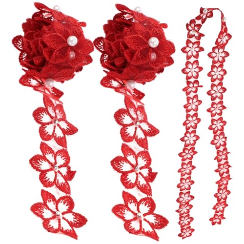 ARTIBETTER 3 Stück Wasserlösliche Spitze Bastelband Kleidung Spitzenband Zum Basteln Nähen Spitzen Spitzenband Spitzenbesatz Stoffspitze Floral Vintage Spitzenborte Zum Nähen Rot Polyester ARTIBETTER 3 Stück Wasserlösliche Spitze Bastelband Kleidung Spitzenband Zum Basteln Nähen Spitzen Spitzenband Spitzenbesatz Stoffspitze Floral Vintage Spitzenborte Zum Nähen Rot Polyester von Artibetter