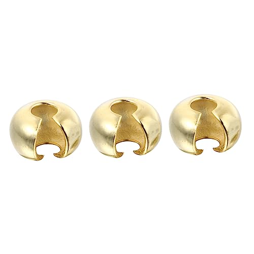 ARTIBETTER 3 Stücke Goldene Stellungsperlen elektroplieren Perlen für Armbänder Reiz Abdeckung Crimps Schmuck einfach zu positionierende Quetschperle sogar Quetschperle DIY liefert Silber- von Artibetter