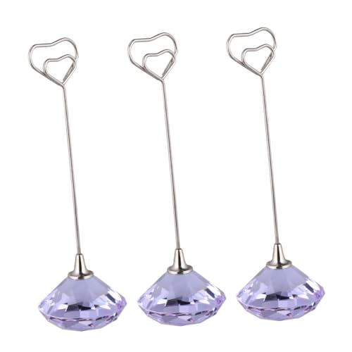 ARTIBETTER 3 Stücke Teiliges Herz Memo Halter mit Kristallbasis und Foto Clips für Hochzeiten Partys und Home Office Dekoration von Artibetter