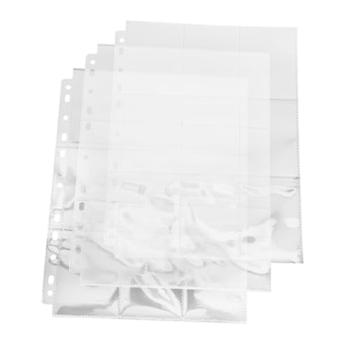 ARTIBETTER 30 Blatt Sammelkarten Hüllen Karten Organizer mit Doppelter Seitenansicht Transparent für Spielkarten Id Karten Kreditkarten Kompatibel mit Ringordnern von Artibetter