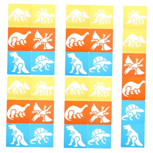 ARTIBETTER 30 Stück Dinosaurier Schablonen für Malvorlagen für Bastelprojekte DIY und Textilgestaltung für Verschiedene Oberflächen von Artibetter