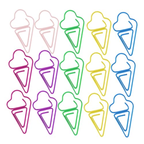 ARTIBETTER 30 Stück Eiscreme Büroklammern In Lebensmittelform Eiscreme Lesezeichen Lustige Büroklammern Lustige Büroklammern Ausgefallene Büroklammern Dekorative Büroklammern Süßes von Artibetter