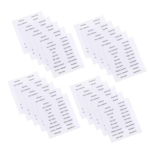 ARTIBETTER 30 Stück Etiketten für Reise und Kosmetikflaschen Wasserdichte Aufkleber für Kleine Behälter Shampoo Lotion und Seifenspender zur Badezimmerorganisation ARTIBETTER 30 Stück Etiketten für Reise und Kosmetikflaschen Wasserdichte Aufkleber für Kleine Behälter Shampoo Lotion und Seifenspender zur Badezimmerorganisation von Artibetter