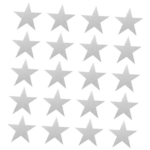 ARTIBETTER 30 Stück Fünfzackiger Stern Aus Papier Dekoration Papierhandausschnitte Wand Ausschnitte Aus Papiersternen Papierausschnitt Sterne Akzente Schulmaterial Dekorative Sterne Silber von Artibetter