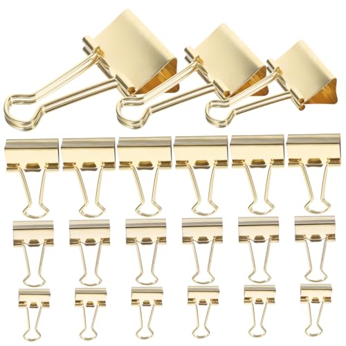 ARTIBETTER 30 Stück Metallordner Ordnerklammern Für Das Büro Heftklammern Aus Metall Binderclip Süße Bindeklammern Office -bindungs ​​-push -clip Großbinderklammern Büroklammern Golden von Artibetter