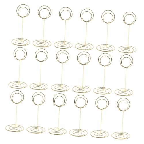 ARTIBETTER 30 Stück Notizordner büroartikel goldene deko Büroaccessoires Büro Zubehör Schreibtischdekoration Lagerung Stand Papier Clip Tischnummer steht Platzkartenhalter für den Tisch Eisen von Artibetter