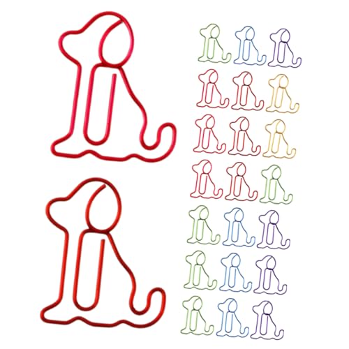 ARTIBETTER 30 Stück Paperclip Lesezeichenbuchordner Farbe Kleine Papierklammern Hunde Klammer Süß Tierische Büroklammern Clips Für Einfach Geformt Dackel Datei-clip Metall von Artibetter