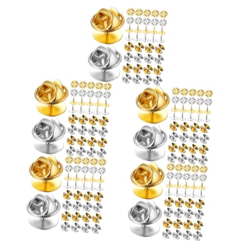 ARTIBETTER 300 Sätze Diy Schmuck Pin Backs Goldene und Silberne Anstecker Verschlüsse mit Federverriegelung für Broschen Abzeichen und Bastelprojekte von Artibetter