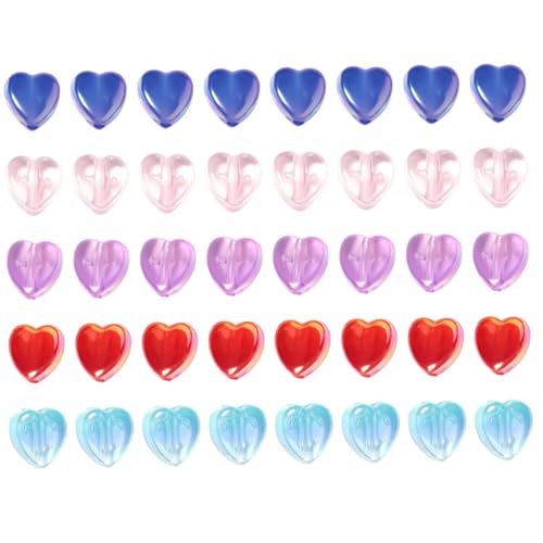 ARTIBETTER 300 Stück Herzförmiges Perlenarmband Form Perlen Für Die Herstellung Von Armbändern Anhänger Für Die Schmuckherstellung Armbänder Perlen Lieferungen Reiz Acryl Zufällige Farbe von Artibetter