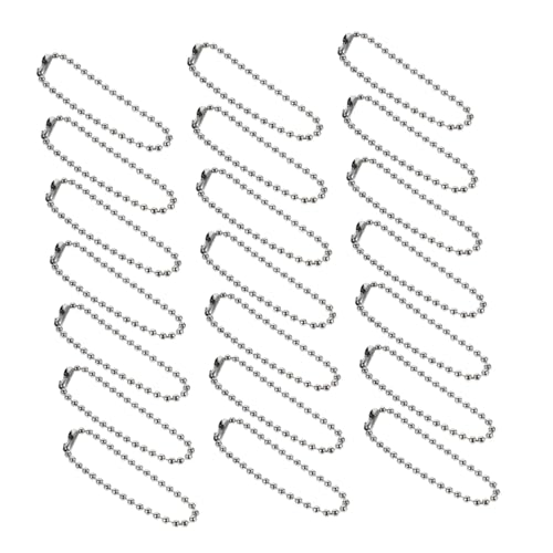 ARTIBETTER 300 Stück Runde Perlenkettenanhänger eiserne Perlenkette Schmuckperlenketten DIY -Schmuckkette Schlüsselbundketten machen Perlenkette für die Schmuckherstellung Eisen Silber von Artibetter