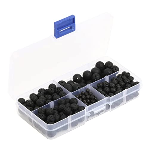 ARTIBETTER 300 Stück Schwarze Lava Perlen Runde Vulkanstein Perlen für Diy Schmuckherstellung für Armbänder Ohrringe und Mehr von Artibetter