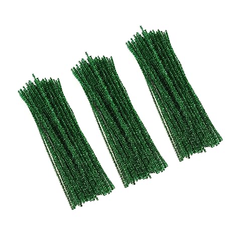 ARTIBETTER 300Stücke Grüne Biegsame Glitzer Sticks für DIY Weihnachtsdekorationen Twisted Verschiedenen Formen für Bastelprojekte und Kinderhandwerk von Artibetter