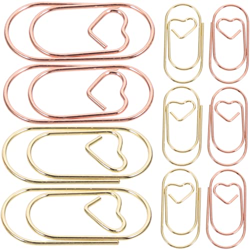 ARTIBETTER 30Stücke Herzförmige Metallpapierclips Einzigartige Büroklammern Roségold für Schule Büro und Kreative Projekte Langlebig und Praktisch im Einsatz von Artibetter