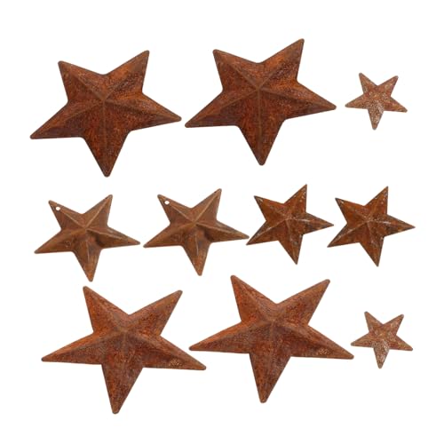 ARTIBETTER 30Stücke Rostige Metallsterne Retro Eisensterne für Wanddekoration im Garten Rustikale Hängedekoration für Wohnkultur und Partys von Artibetter
