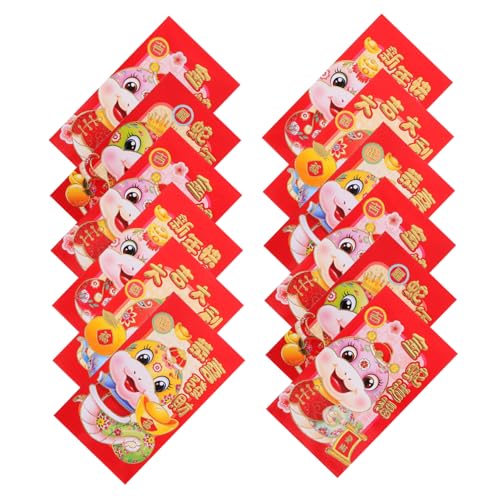 ARTIBETTER 30Stücke Rote Umschläge Neujahr Elegante Geldumschläge mit Cartoon Schlangen Design Chinesische Glücksgeldumschläge für Neujahrsfeiern und Hochzeiten Festliche Dekorationen von Artibetter