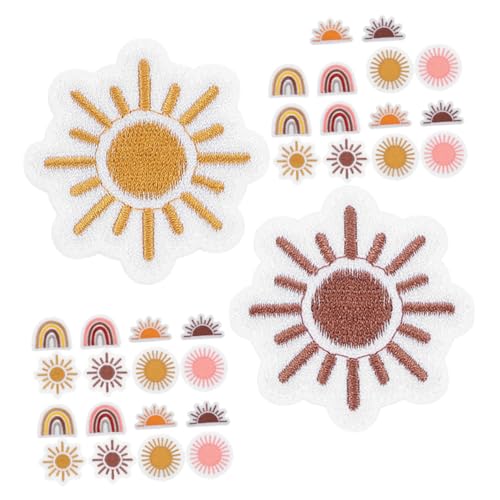 ARTIBETTER 32 Stück Stoffflicken Kleidungsflicken Jeansflicken Flicken Hutflicken Schnittverzierung Rosa Regenbogen Patch Mighty Sew Bügelflicken Kleine Stickerei Jackenabzeichen von Artibetter
