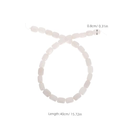 ARTIBETTER 33 Stück Natursteinschmuck Handgefertigte Schmuckversorgungen DIY -Schmuck Perlen kleben unregelmäßige Perlen Steinarmbandperlen Halskettenperlen Weiß von Artibetter