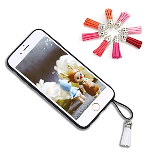 ARTIBETTER 35Stücke Suede Quasten für Schlüsselanhänger Schmuck Charms Lederquasten DIY Zubehör für Bastelarbeiten und Variabel der Auswahl von Artibetter