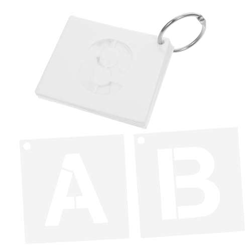 ARTIBETTER 36 Stück Brief-inkjet-vorlage Buchstabenschild Für Die Wand Kursive Schablonenbuchstaben Alphabet-malvorlage Buchstaben- Und Zahlenschablonen Spinnenschablone Das Haustier Weiß von Artibetter