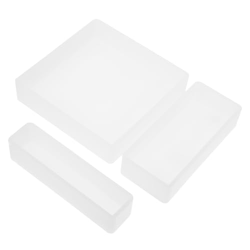 ARTIBETTER 3Stücke Teiliges Silikon Schmuckform Rechteckige Gießformen für Epoxidharz DIY Handwerk für Projekte und Einzigartige Dekorationen Einfache und Lagerung von Artibetter