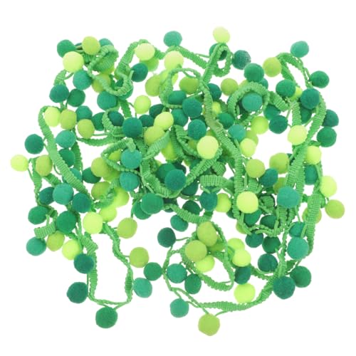 ARTIBETTER 4 5 M Farbverlaufsspitze Mit Kugeln Diy-Ballbesatz Spitze Mit Bommelband Für Die Herstellung Von Schals Und Mützen (Grün) von Artibetter