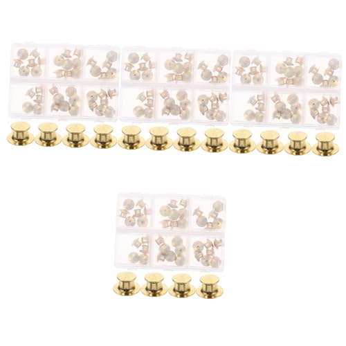 ARTIBETTER 4 Boxen Flache Runde Brosche Pin Backs Goldene Anstecknadel Verschlüsse Sicherheitsverschluss für Broschen Anstecker Namensschilder und Hüte von Artibetter