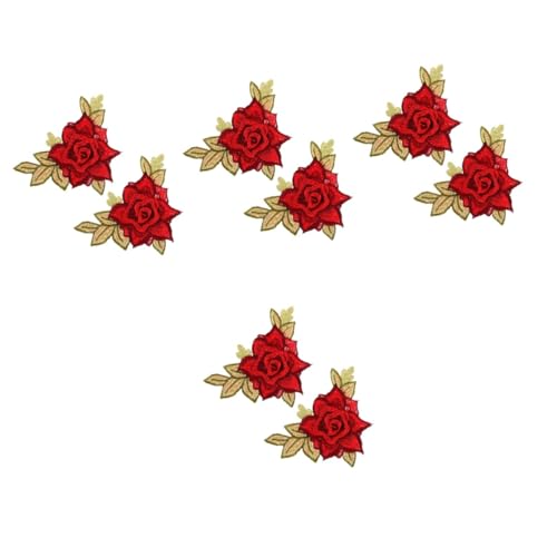 ARTIBETTER 4 Paare Applikationen zum Aufnähen Rote Bestickte Stoff Patches für Kleidung Taschen und Accessoires Selbstklebend und Leicht zum Reparieren und Verzieren ARTIBETTER 4 Paare Applikationen zum Aufnähen Rote Bestickte Stoff Patches für Kleidung Taschen und Accessoires Selbstklebend und Leicht zum Reparieren und Verzieren von Artibetter