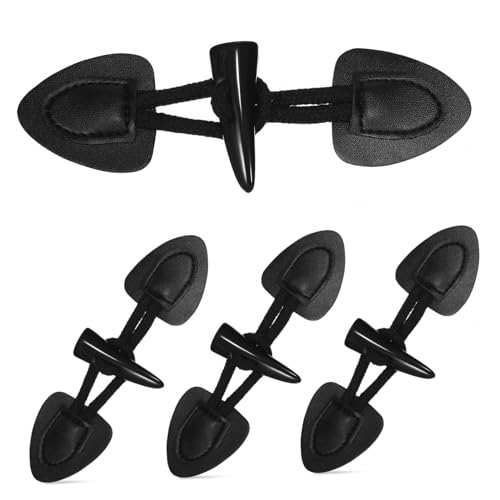 ARTIBETTER 4 Paare Knebelverschlüsse für Mäntel Langlebige Knöpfe Hochwertigem PU und Harz Vielseitiges Nähzubehör für Jacken und Bekleidung Stilvolle Accessoires für Designs von Artibetter