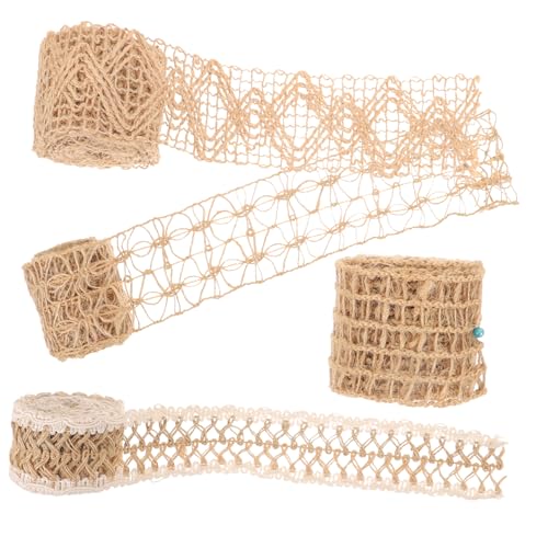 ARTIBETTER 4 Rollen Baumwoll- und Leinengürtel handgefertigter Stoff Bänder zum Basteln Stichworte Handwerk Nähdekorationen Präsentieren Sie ein Wickelband gewebtes Band Geschenkband Leinen- ARTIBETTER 4 Rollen Baumwoll- und Leinengürtel handgefertigter Stoff Bänder zum Basteln Stichworte Handwerk Nähdekorationen Präsentieren Sie ein Wickelband gewebtes Band Geschenkband Leinen- von Artibetter