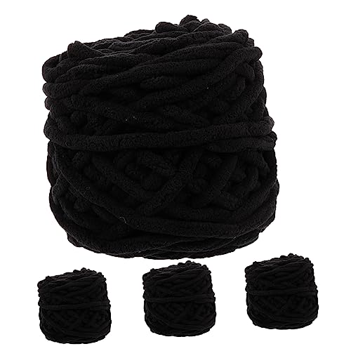ARTIBETTER 4 Rollen Chunky Baumwollgarn Handgefertigtes Strickgarn für Diy Projekte für Decken Schals Mützen und Mehr Langlebig und Flexibel Modischem Schwarz ARTIBETTER 4 Rollen Chunky Baumwollgarn Handgefertigtes Strickgarn für Diy Projekte für Decken Schals Mützen und Mehr Langlebig und Flexibel Modischem Schwarz von Artibetter