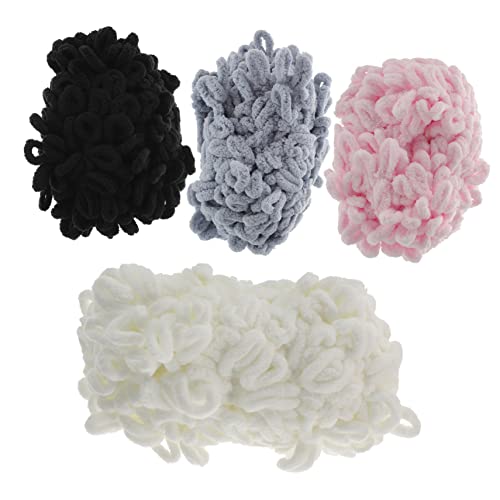 ARTIBETTER 4 Rollen Fingerloop Garn Prinzessinnenpink Hellgrau Schwarz Flauschiges Handstrickgarn für Diy Decken Schals und Accessoires Hautfreundlich und Langlebig ARTIBETTER 4 Rollen Fingerloop Garn Prinzessinnenpink Hellgrau Schwarz Flauschiges Handstrickgarn für Diy Decken Schals und Accessoires Hautfreundlich und Langlebig von Artibetter