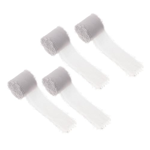 ARTIBETTER 4 Rollen Hochzeitsband Chiffon Bänder für Brautsträuße Einladungskarten und Dekoration zum Basteln Verpacken für Festliche Anlässe von Artibetter