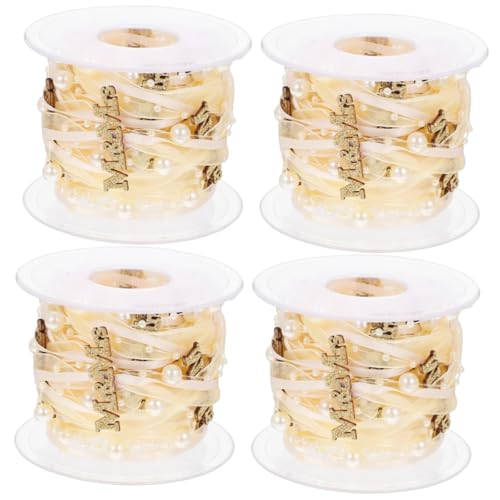 ARTIBETTER 4 Rollen Hochzeitsdekorationsband Burgund dekorativ Satinbänder Stoffbänder Bogen groß Kräuselband für Band für Ornamente Hochzeitsbänder gewebte Bänder Polyester Golden ARTIBETTER 4 Rollen Hochzeitsdekorationsband Burgund dekorativ Satinbänder Stoffbänder Bogen groß Kräuselband für Band für Ornamente Hochzeitsbänder gewebte Bänder Polyester Golden von Artibetter