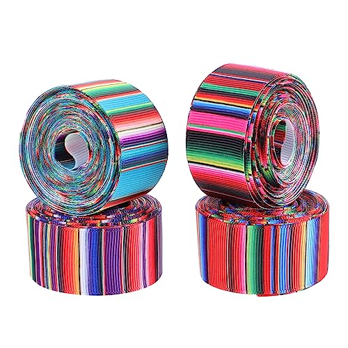 ARTIBETTER 4 Rollen Teiliges Polyester gurtband mit Farbverlauf Mexican Style Dekoratives Band für DIY Bastelarbeiten Partydeko Geschenkverpackung Langlebig und Farbecht ARTIBETTER 4 Rollen Teiliges Polyester gurtband mit Farbverlauf Mexican Style Dekoratives Band für DIY Bastelarbeiten Partydeko Geschenkverpackung Langlebig und Farbecht von Artibetter