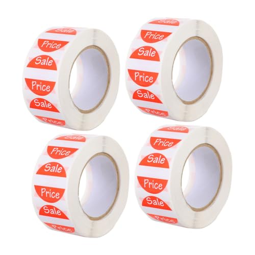 ARTIBETTER 4 Rollen Verkaufsetiketten Je Selbstklebende Preisschilder für Einzelhandel Supermarkt Leicht Entfernbar Rückstandsfrei für Verkaufsaktionen und Preiskennzeichnung ARTIBETTER 4 Rollen Verkaufsetiketten Je Selbstklebende Preisschilder für Einzelhandel Supermarkt Leicht Entfernbar Rückstandsfrei für Verkaufsaktionen und Preiskennzeichnung von Artibetter