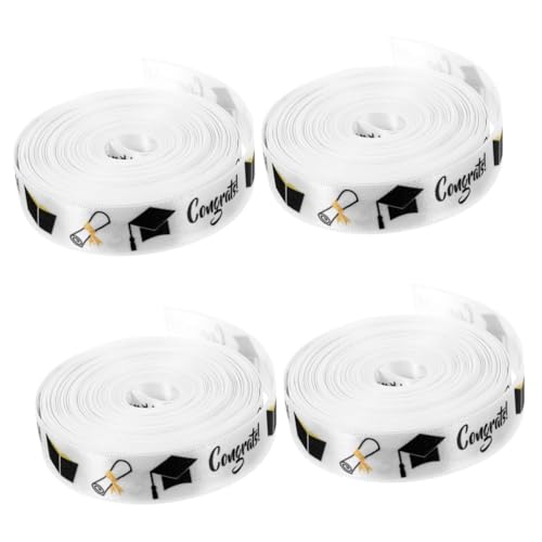 ARTIBETTER 4 Rollen Verpackungsband für die Abschlusssaison Papier herzlichen glückwunsch grad band geschenkband ostern geschenkeband bastelsachen dekoration Schleife Festivalband Polyester ARTIBETTER 4 Rollen Verpackungsband für die Abschlusssaison Papier herzlichen glückwunsch grad band geschenkband ostern geschenkeband bastelsachen dekoration Schleife Festivalband Polyester von Artibetter