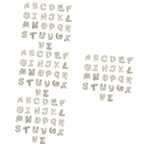 ARTIBETTER 4 Sätze Aufbügelbare Buchstaben Patches Dekorative Alphabet Aufnäher Für Diy Kleidung Und Reparatur Farbige Bestickte Buchstaben Mit Goldener Umrandung Für Jacken Hüte 26 Stück * 4 von Artibetter