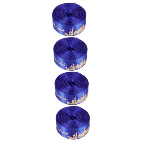 ARTIBETTER 4 Sätze Banddekoration Bänder Umwickeln Worte Binden Dekorationen Eid Mubarak-band Geschenkband Band Für Geschenkverpackung Wickelband Ramadan-tagesband Polyester 2 Stücke * 4 von Artibetter