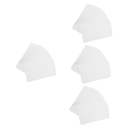 ARTIBETTER 4 Sätze Etiketten Anbinden Individuelle Visitenkarten Schmucklos Leer Name Klein Doppelseitige Mitgliedskarte Ausweis Unvollendete Karten Weiß Pvc 10 Stück * 4 von Artibetter