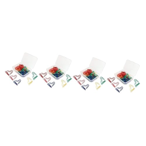 ARTIBETTER 4 Sätze Fußabdruck Büroklammern Bunte Papierklammern Für Dokumentenorganisation Metallklammern Für Büro Schule Memo Clips Und 30 Stück * 4 von Artibetter