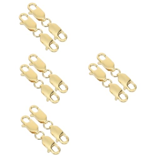 ARTIBETTER 4 Sätze Goldene Lobster Claps Für Diy Schmuckherstellung Doppelte Hummer Verschlüsse Für Armbänder Und Stark Und Langlebig Glänzende Oberfläche Für Projekte 2 Stücke * 4 von Artibetter