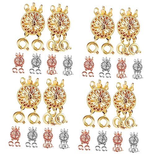 ARTIBETTER 4 Sätze Halskettenverschluss Abstandshalter Für Mehrsträngige Strang Verbindungselemente Für Armbänder Und Schmuckherstellung Und Roségold 6 Stück * 4 von Artibetter